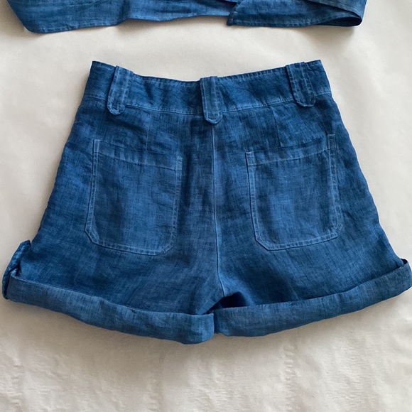 NWT Auth 120% LINO linen SHORTS/ Bermuda shorts sz S/6-8/ US-42 ITALY - Picture 4 of 15